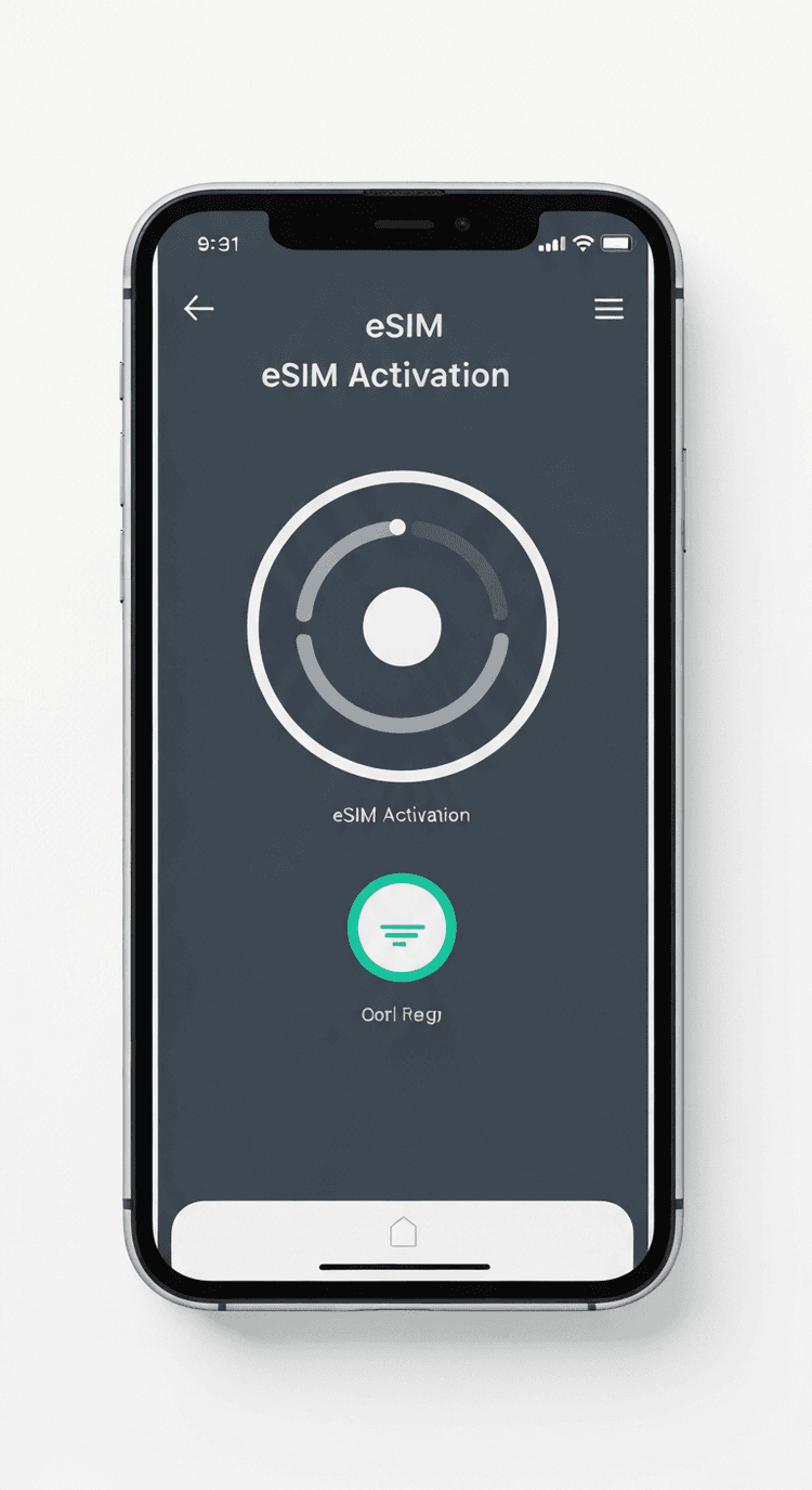 Mobile eSIM Activation Screen
